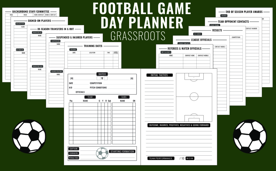 Inside the Game Day Planner for Grassroots Football